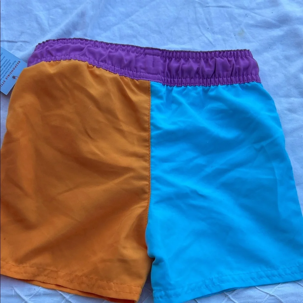 Cat & Jack Kids Two-Tone Shorts - Blue and Orange - Picture 3 of 4